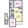 ボヌール・パンセII　Ａ棟 2LDKの間取り