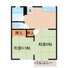 【初期費用5万円】田中コーポ 2DKの間取り