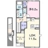 オフショアV 1LDKの間取り