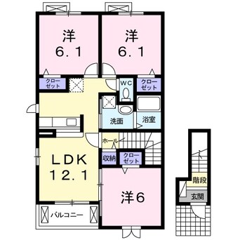 間取図 クレアール春日Ｂ