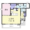 ヴィラフォレストＤ 1LDKの間取り