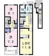 プレ・アビタシオン土浦II 2LDKの間取り