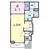 アドヴァンスＡ 1LDKの間取り
