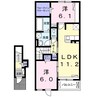 カーサベルデＡ 2LDKの間取り