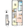 ポルトボヌール 2LDKの間取り