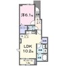アイランドヒルズ右籾　II 1LDKの間取り