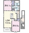 プリムローズ　Ａ 2LDKの間取り