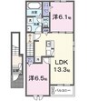 プリムローズ　Ｂ 2LDKの間取り