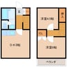 ロジュマン滝沢　C棟 2DKの間取り