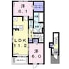 リリア・ヴィレII 2LDKの間取り