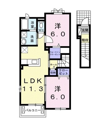 間取図 コリーナ木田余II