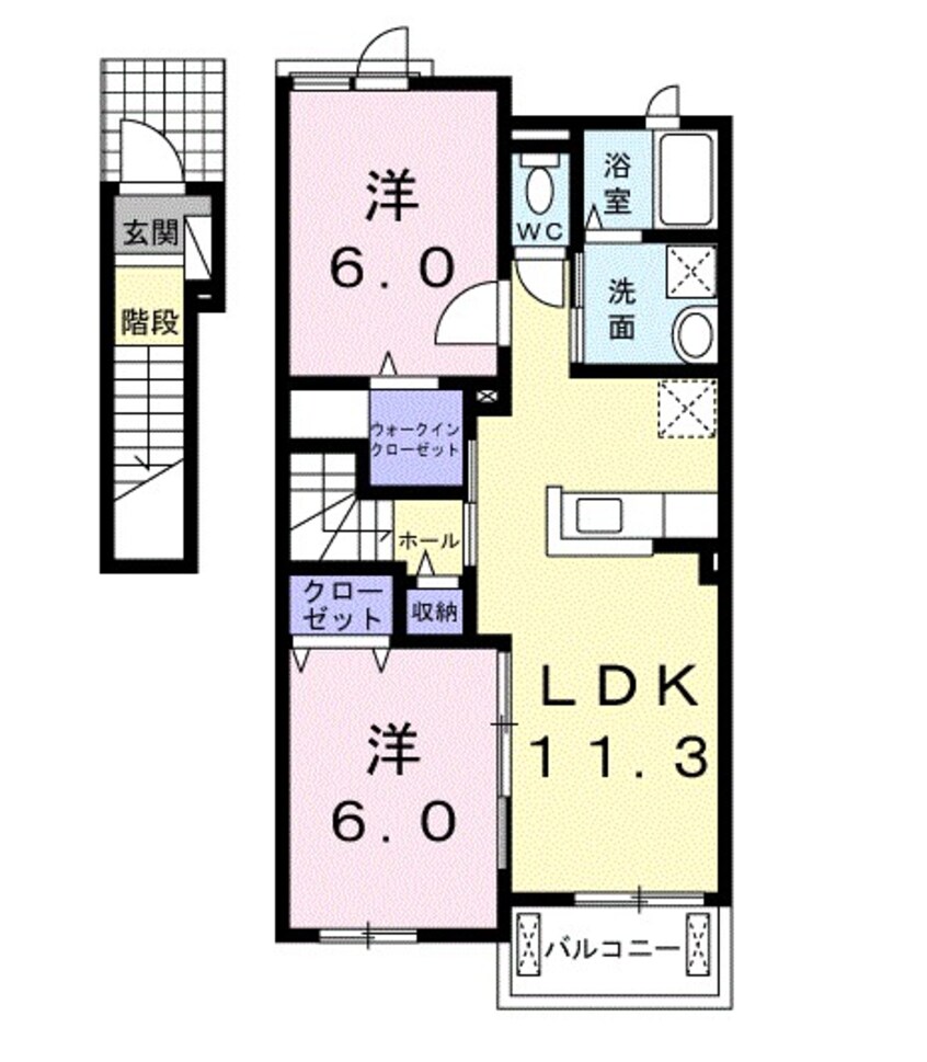 間取図 コリーナ木田余II