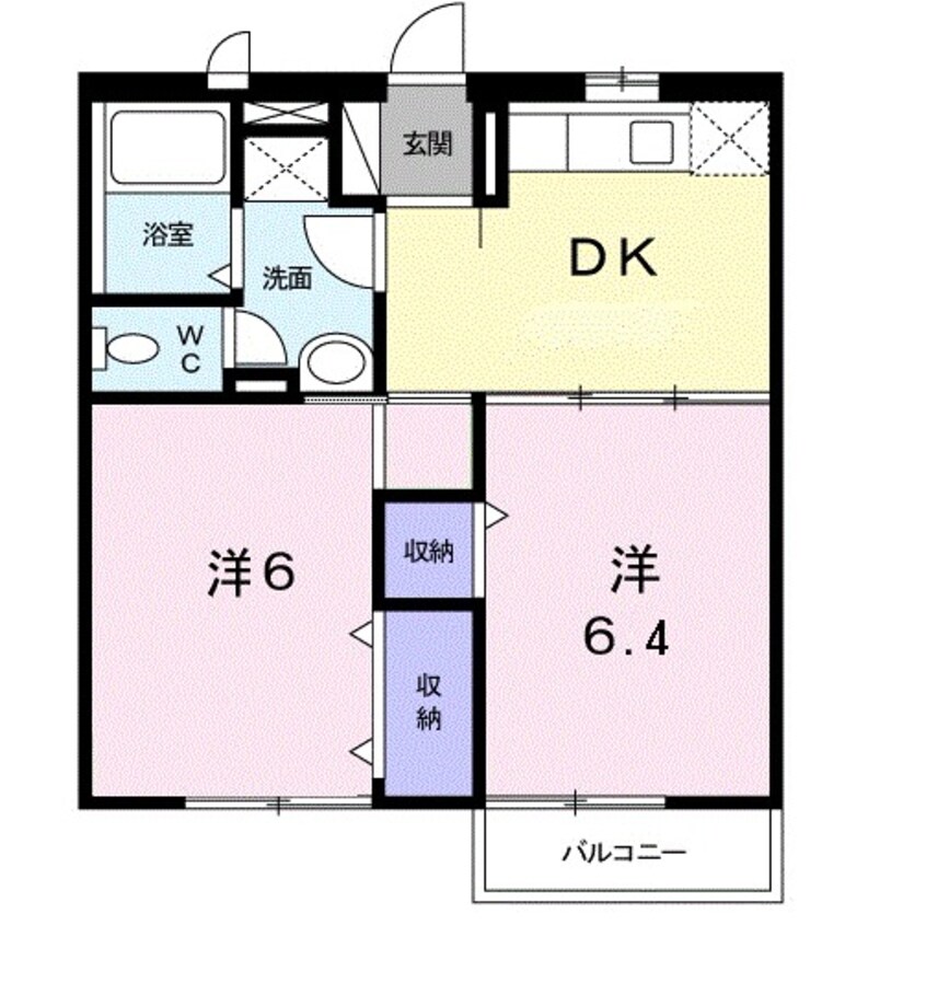 間取図 コーシンヒルズさわＡ