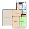 センチュリー時計台III 2DKの間取り