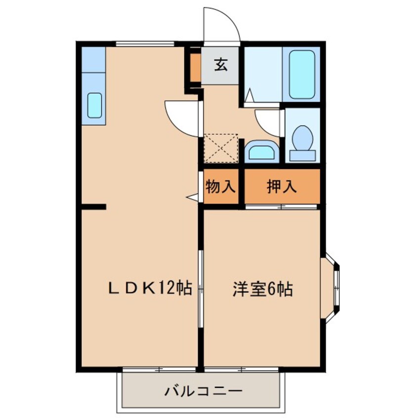 間取図 サンビレッヂ観音台A