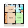 コーポパシフィック 2DKの間取り