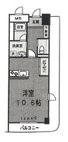 日信ビル 1Rの間取り