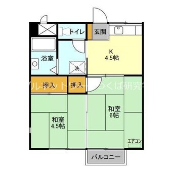 間取図 コスモシティ岡野　B