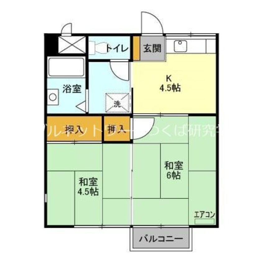 間取図 コスモシティ岡野　B