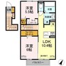 メテオーラ・コッリーナ 2LDKの間取り