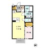 ルミエール東光台B 1LDKの間取り
