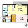 仮）D-room二の宮4丁目 1LDKの間取り