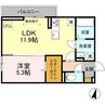 仮）D-room二の宮4丁目 1LDKの間取り