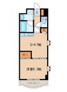 センチュリー時計台III 1DKの間取り