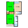 セラプールA 2DKの間取り