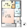 Kanon （カノン） 1LDKの間取り
