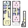 コンフィエ 2LDKの間取り