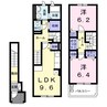 コンフィエ 2LDKの間取り
