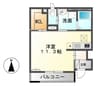 メイユール 1Rの間取り