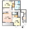 OLI OLI　A（オリオリA） 2LDKの間取り