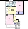 パストラーレサクラ 2DKの間取り