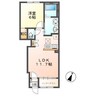 キルシェ 1LDKの間取り