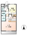フェリーチェ 1LDKの間取り