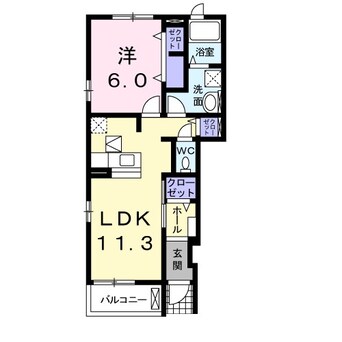 間取図 ボヌール・シュプレーム　Ｂ