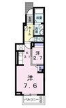ヴェルドゥーラ　Ｄ 1LDKの間取り