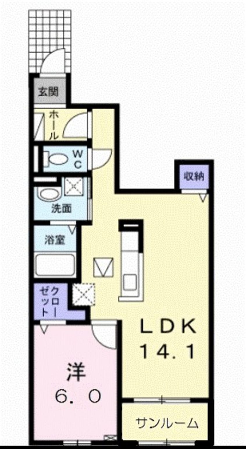 間取図 サンパティーク・レジデンス　Ｂ