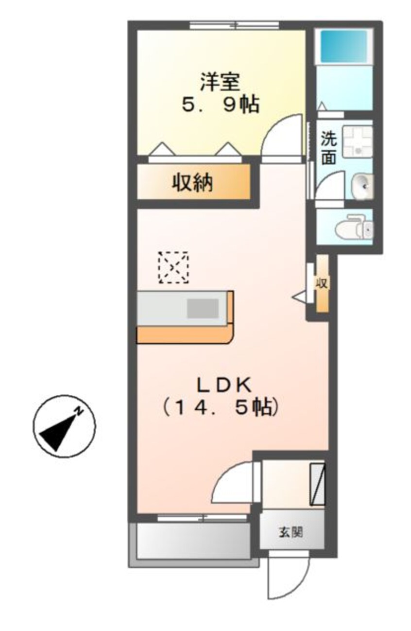 間取図 Allez Crest Neo（アレ　クレスト　ネオ）