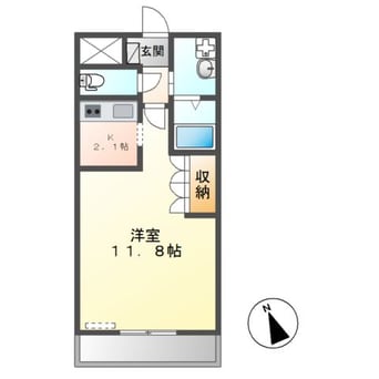 間取図 Ｊｅ　ｌｅ　ｐｒｅｎｄｓ　（ジュルプラン）