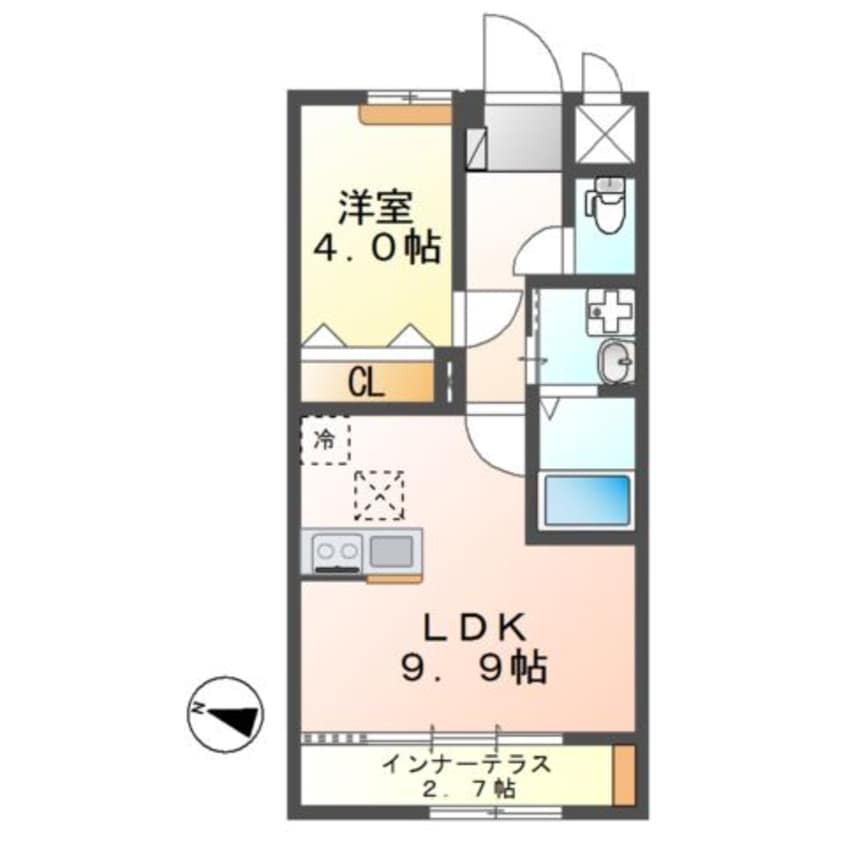 間取図 キルシュ・ブリュ－テA
