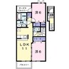 サニーエンジェル 2LDKの間取り