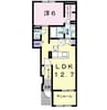 グラース　ルフレ 1LDKの間取り
