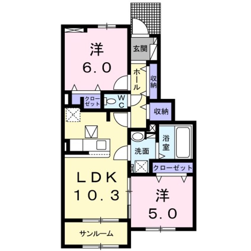 間取図 セレッソ花畑IV