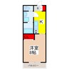 ルミエール（常総市） 1Kの間取り