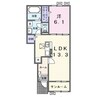 小張プレイスI 1LDKの間取り