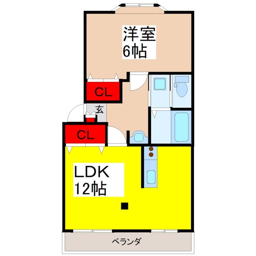 間取図 コーポヒルラック　9号棟