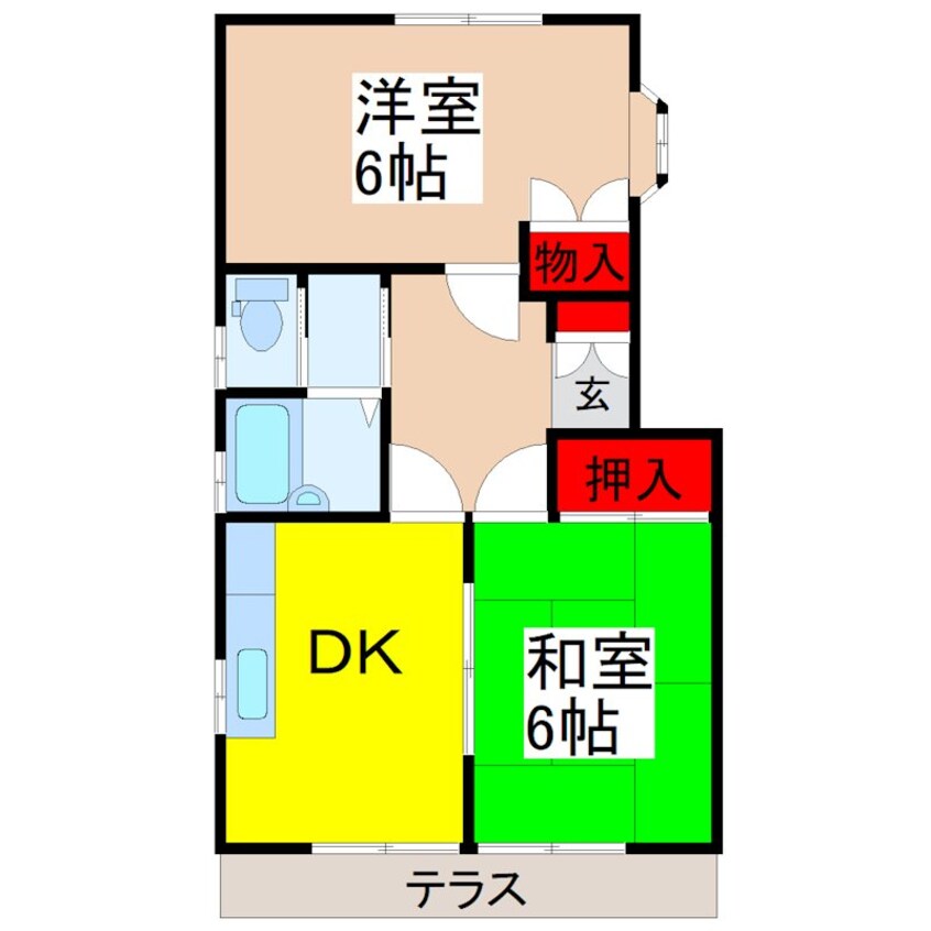 間取図 コーポヒルラック　9号棟